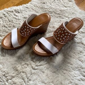 White and brown wedges